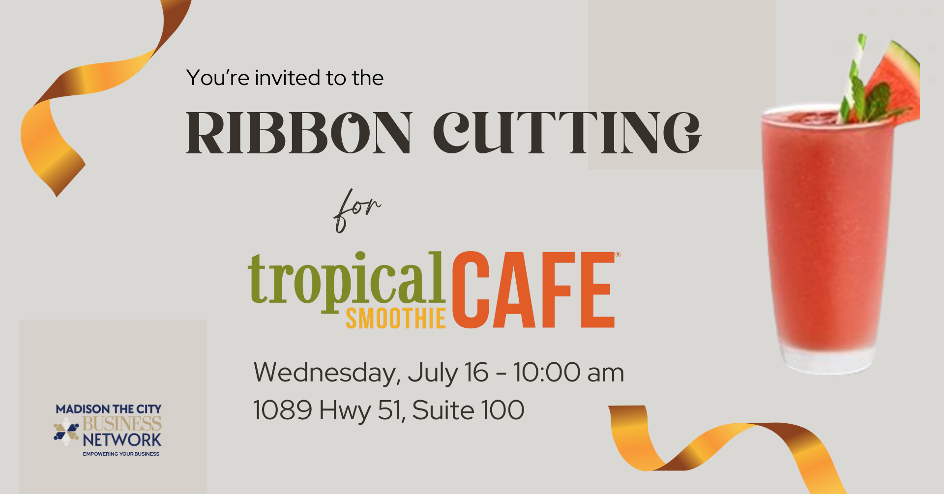Tropical Smoothie Ribbon Cutting
